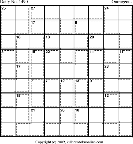 Killer Sudoku for 1/16/2010