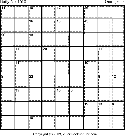 Killer Sudoku for 5/16/2010