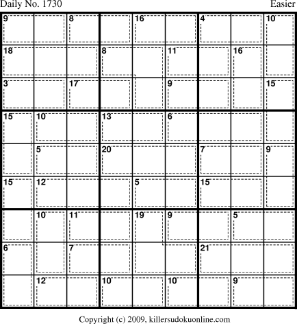 Killer Sudoku for 9/13/2010