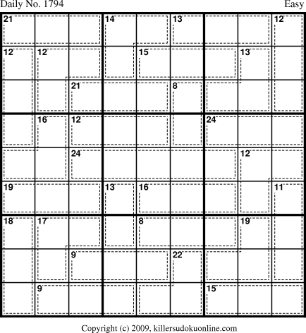 Killer Sudoku for 11/16/2010
