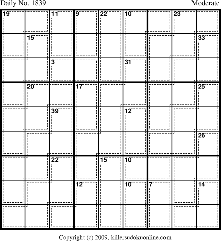 Killer Sudoku for 12/31/2010
