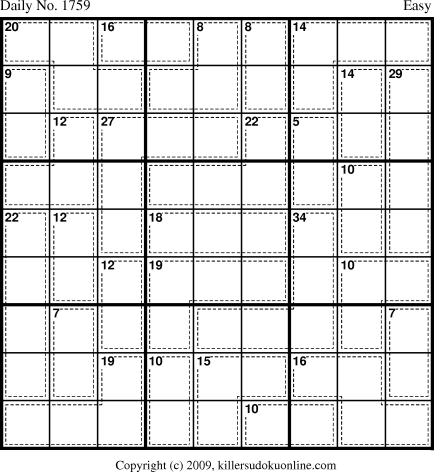 Killer Sudoku for 10/12/2010