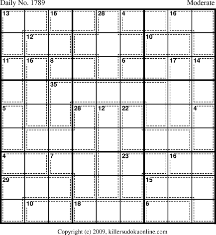 Killer Sudoku for 11/11/2010