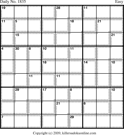 Killer Sudoku for 12/27/2010