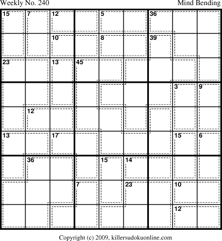 Killer Sudoku for 8/9/2010