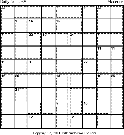 Killer Sudoku for 9/7/2011
