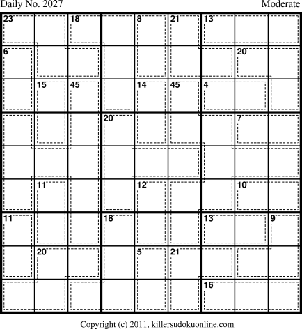 Killer Sudoku for 7/7/2011
