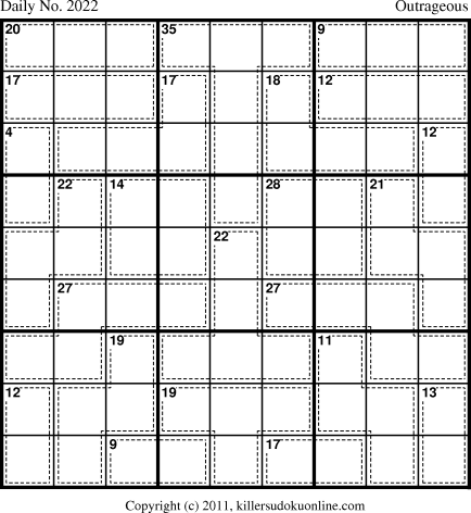 Killer Sudoku for 7/2/2011