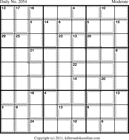 Killer Sudoku for 8/3/2011