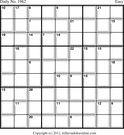Killer Sudoku for 5/3/2011
