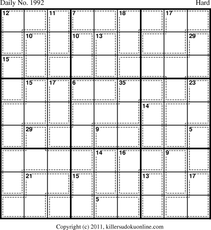 Killer Sudoku for 6/2/2011