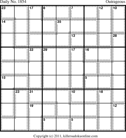 Killer Sudoku for 1/15/2011