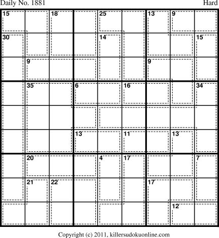 Killer Sudoku for 2/11/2011