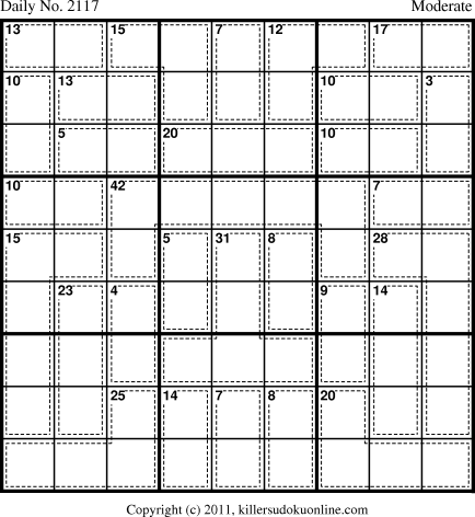 Killer Sudoku for 10/5/2011
