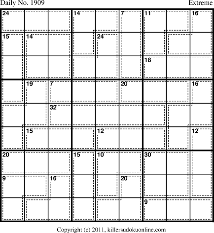 Killer Sudoku for 3/11/2011
