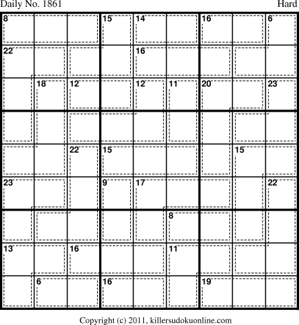 Killer Sudoku for 1/22/2011