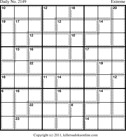 Killer Sudoku for 11/6/2011