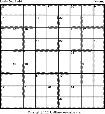 Killer Sudoku for 4/15/2011