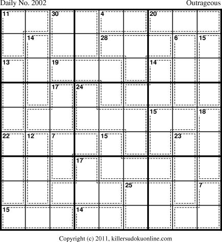 Killer Sudoku for 6/12/2011