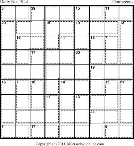 Killer Sudoku for 3/26/2011