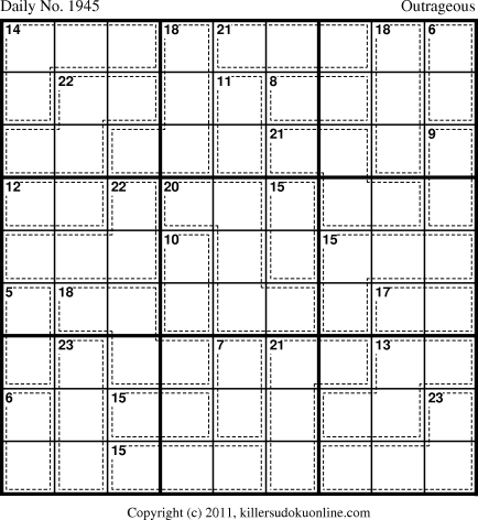 Killer Sudoku for 4/16/2011