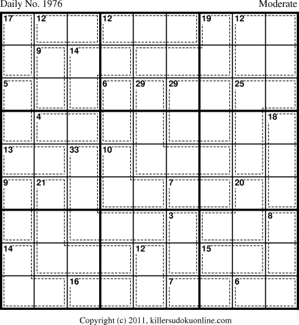 Killer Sudoku for 5/17/2011