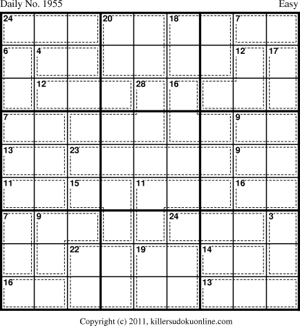 Killer Sudoku for 4/26/2011