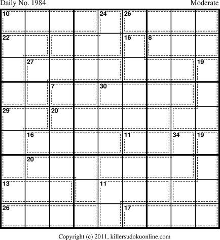 Killer Sudoku for 5/25/2011