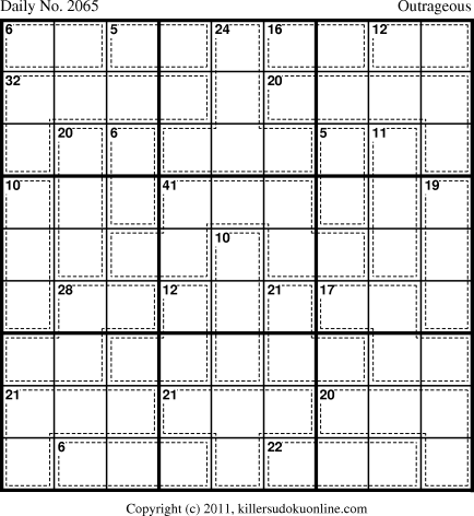 Killer Sudoku for 8/14/2011