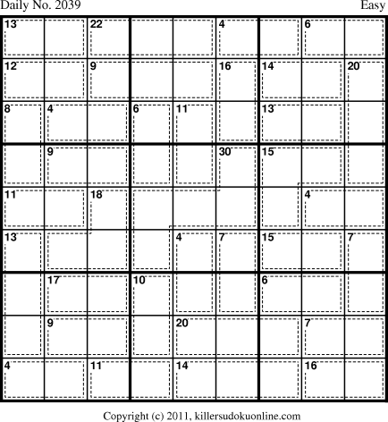Killer Sudoku for 7/19/2011