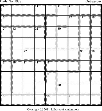 Killer Sudoku for 5/29/2011
