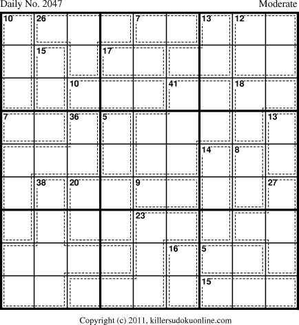 Killer Sudoku for 7/27/2011