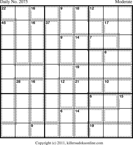 Killer Sudoku for 8/24/2011