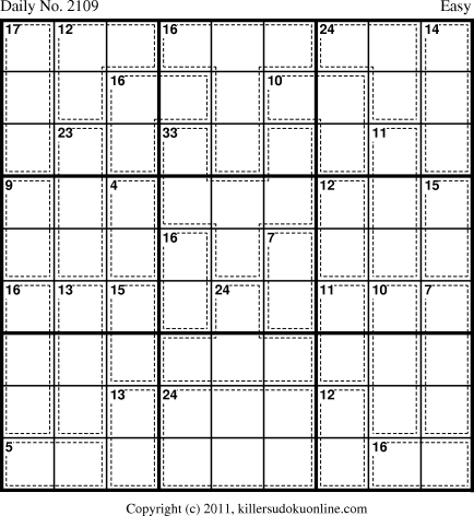 Killer Sudoku for 9/27/2011