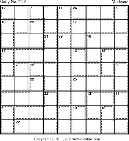 Killer Sudoku for 12/28/2011