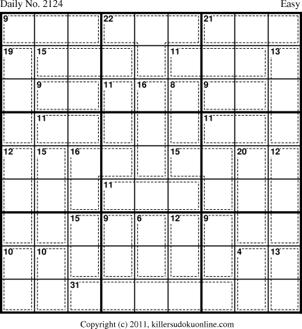Killer Sudoku for 10/12/2011