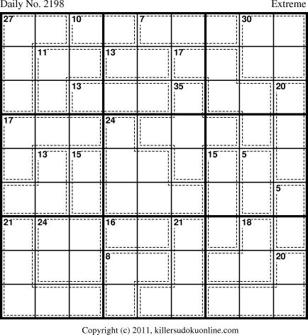 Killer Sudoku for 12/25/2011