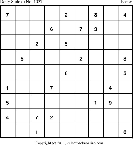 Killer Sudoku for 1/4/2011