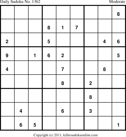 Killer Sudoku for 11/25/2011