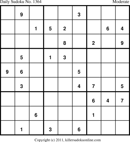 Killer Sudoku for 11/27/2011