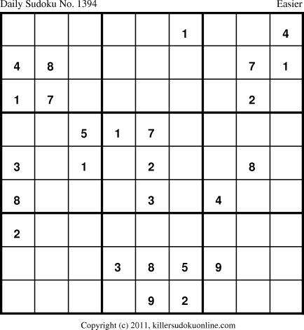 Killer Sudoku for 12/27/2011