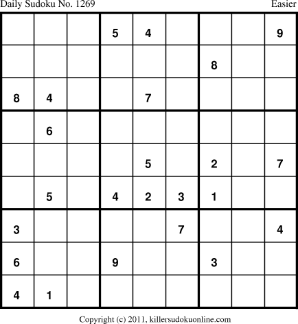 Killer Sudoku for 8/24/2011