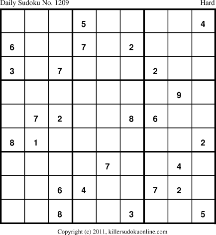 Killer Sudoku for 6/25/2011