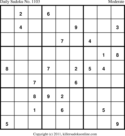 Killer Sudoku for 3/11/2011