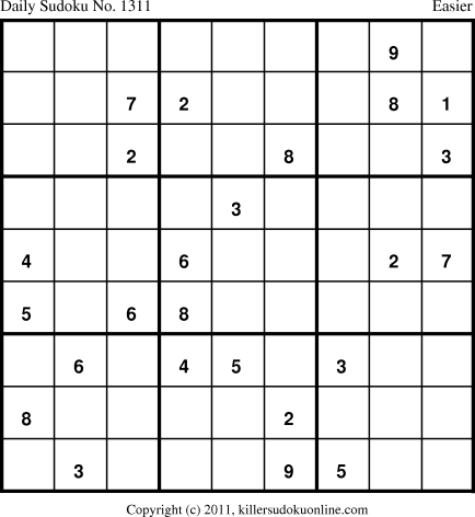 Killer Sudoku for 10/5/2011