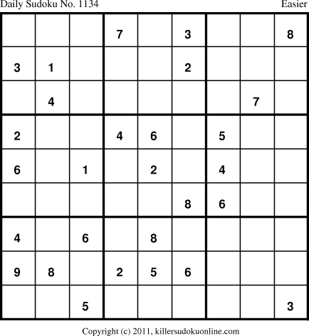 Killer Sudoku for 4/11/2011