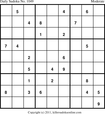 Killer Sudoku for 1/16/2011