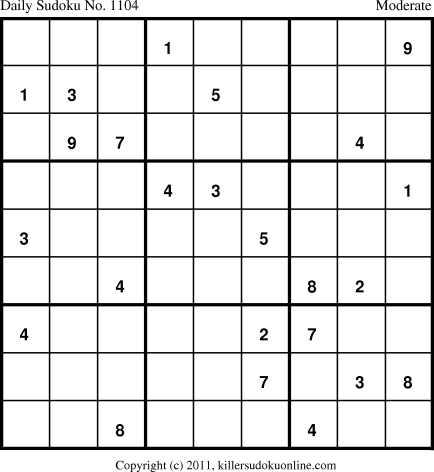 Killer Sudoku for 3/12/2011