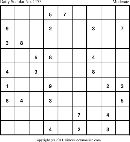 Killer Sudoku for 5/20/2011