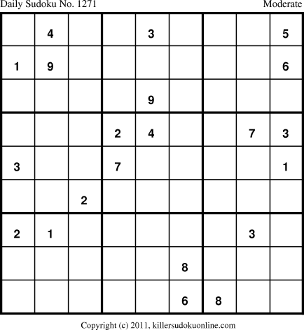 Killer Sudoku for 8/26/2011